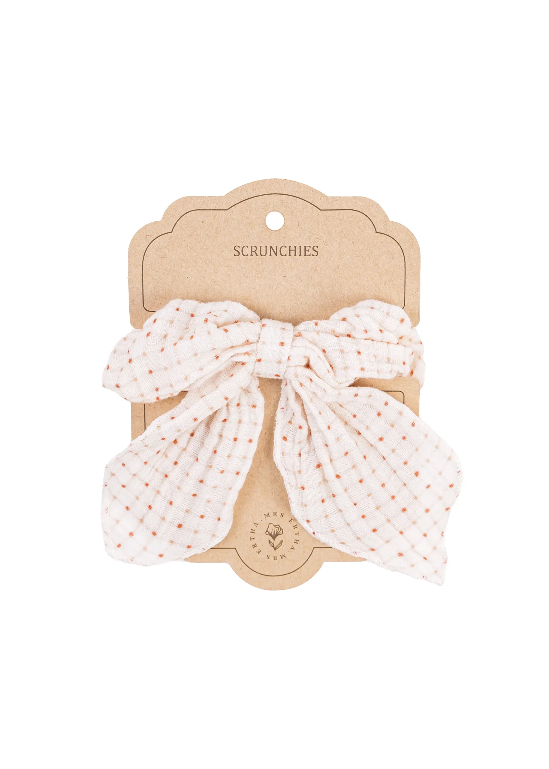 Plaukų segtukas su kaspinėliu „Žaismingi kvadratėliai“