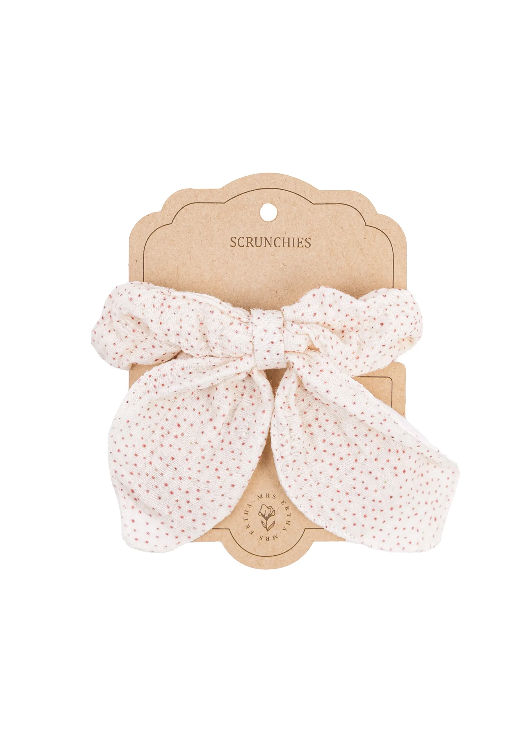 Plaukų segtukas su kaspinėliu „Švelnūs taškeliai“