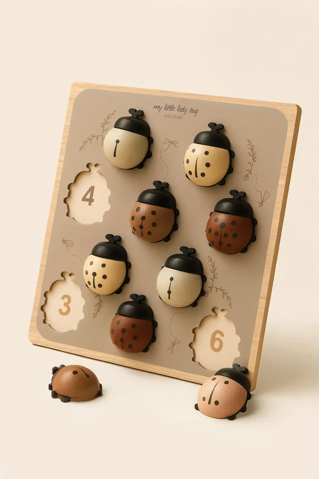 Medinis dėlionės žaidimas „Boružėlės“ - Image 2