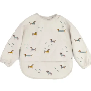 Valgymo prijuostėlė su rankovėmis „Šuniukai“